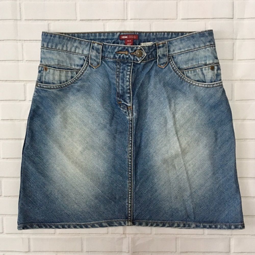 H&M L.O.G.G. Denim blue jean skirt | Size 10
